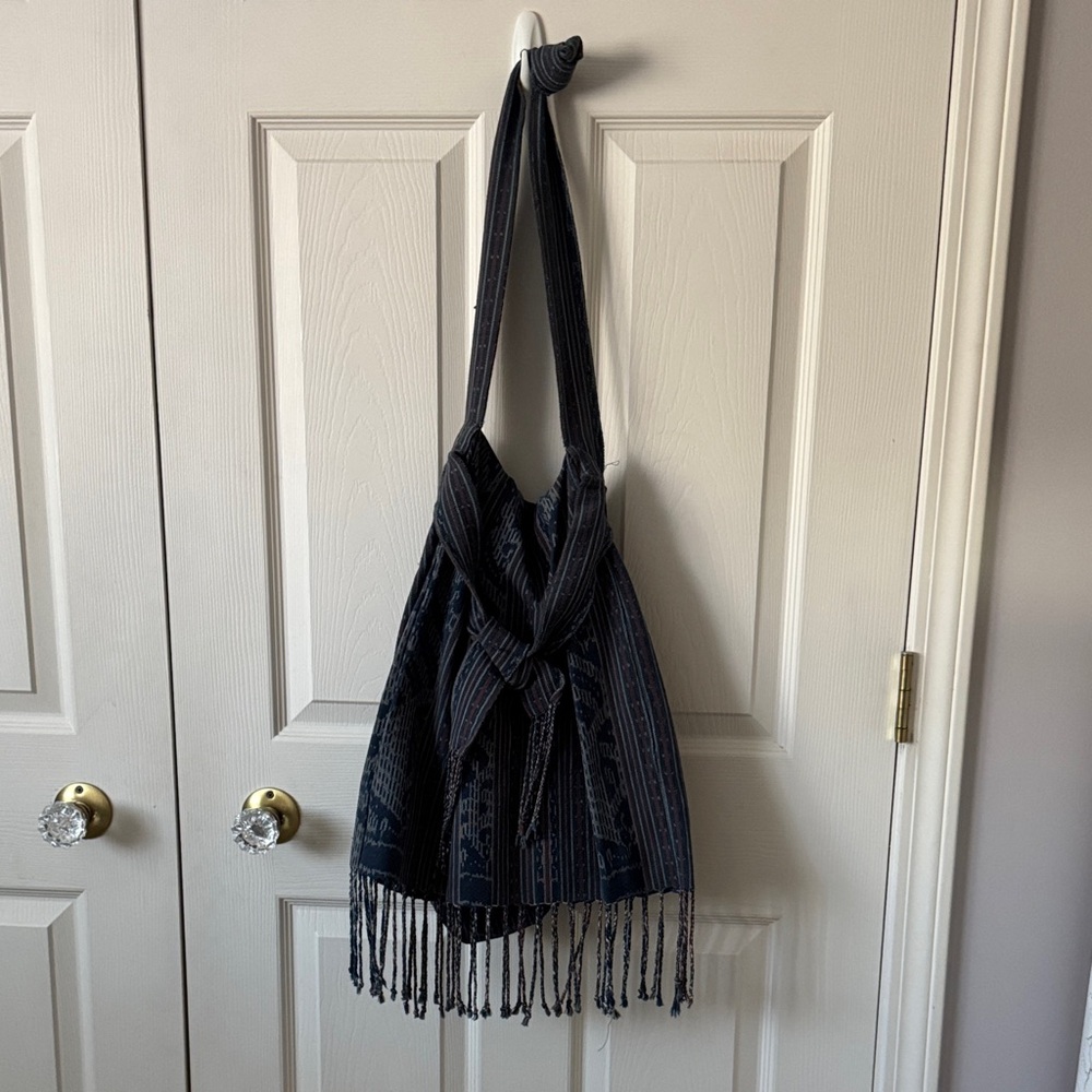 Ralph Lauren Denim & Supply Striped Fringe Bag